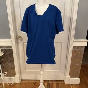 Genuine Dickies Woman’s Solid Blue Scrub Top Size 3x